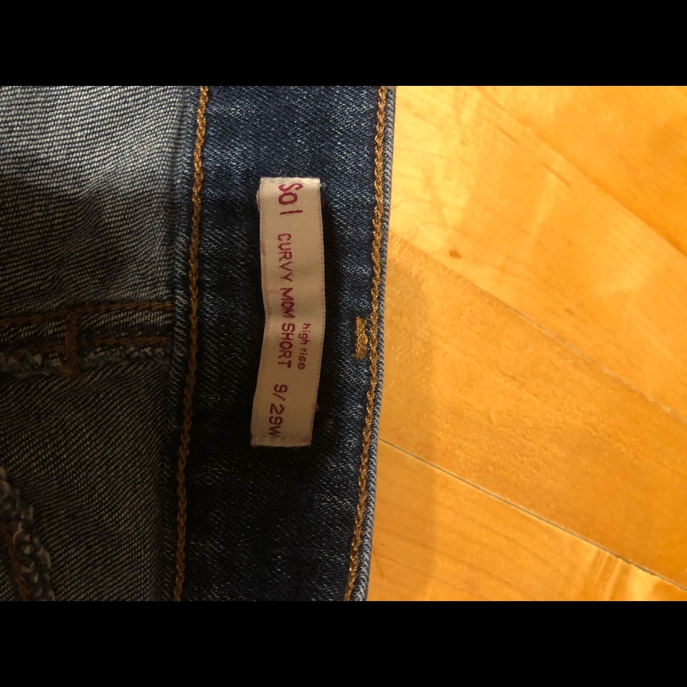 Button Front Denim Shorts, Sz 9/29 - Picture 2 of 3
